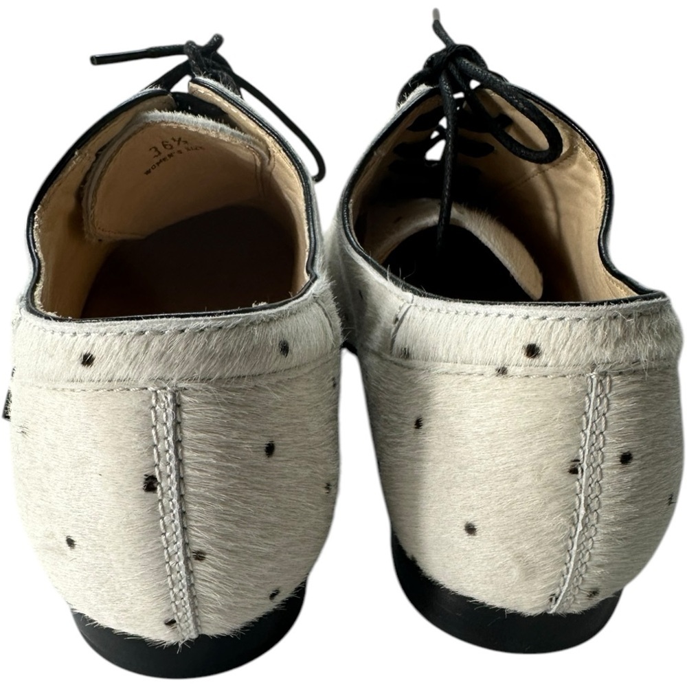TOD'S Francesina Polka-Dot Calf Hair Brogues Loafer Shoes Size 36.5 - Picture 6 of 9